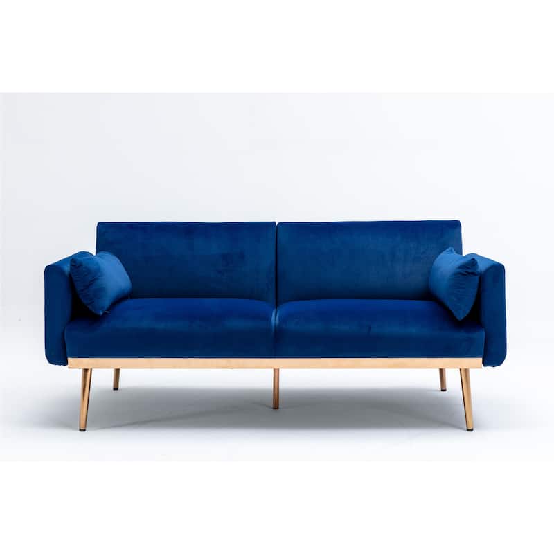 Velvet Upholstered Convertible Loveseats Sleeper Sofa