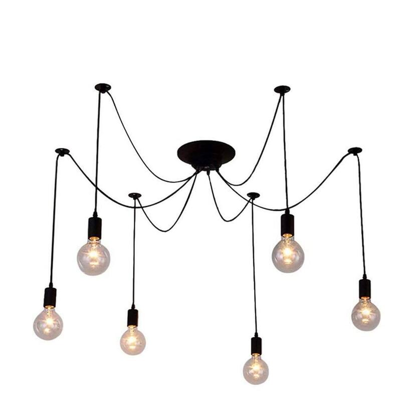 10 Arms Spider Light Chandelier DIY Kit for Multiple Pendant Ceiling, Vintage Industrial Kitchen Farmhouse Living Room Light