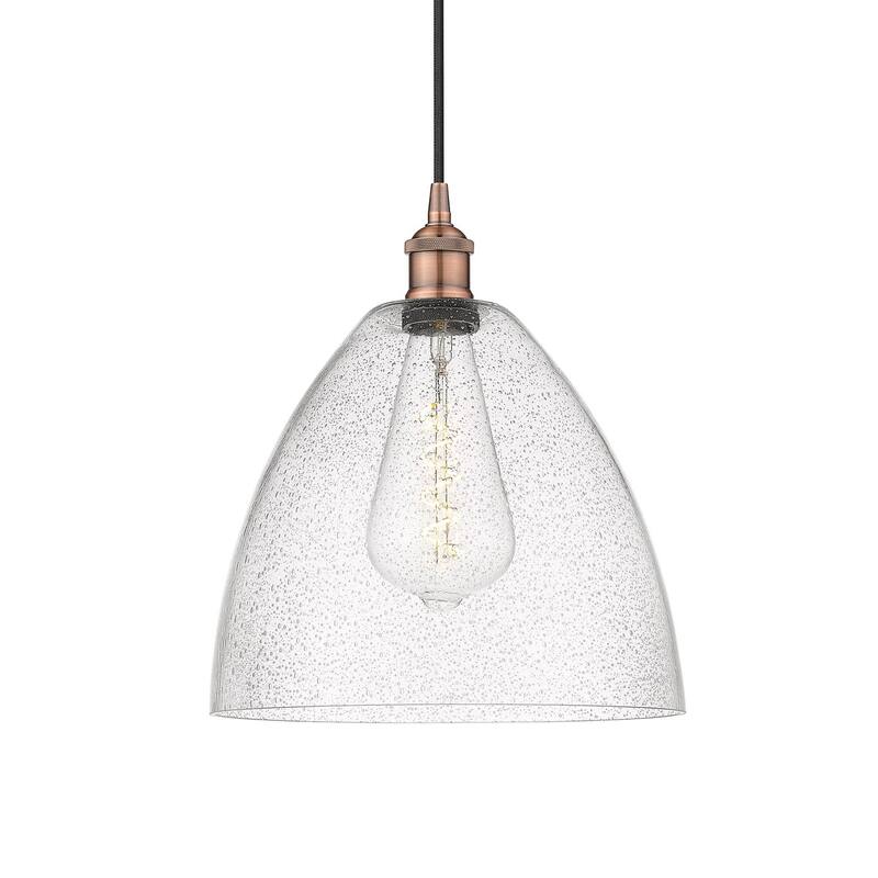 Innovations Lighting 616-1P-14-12 Edison Dome Pendant Edison Dome 12" - Antique Copper / Seedy