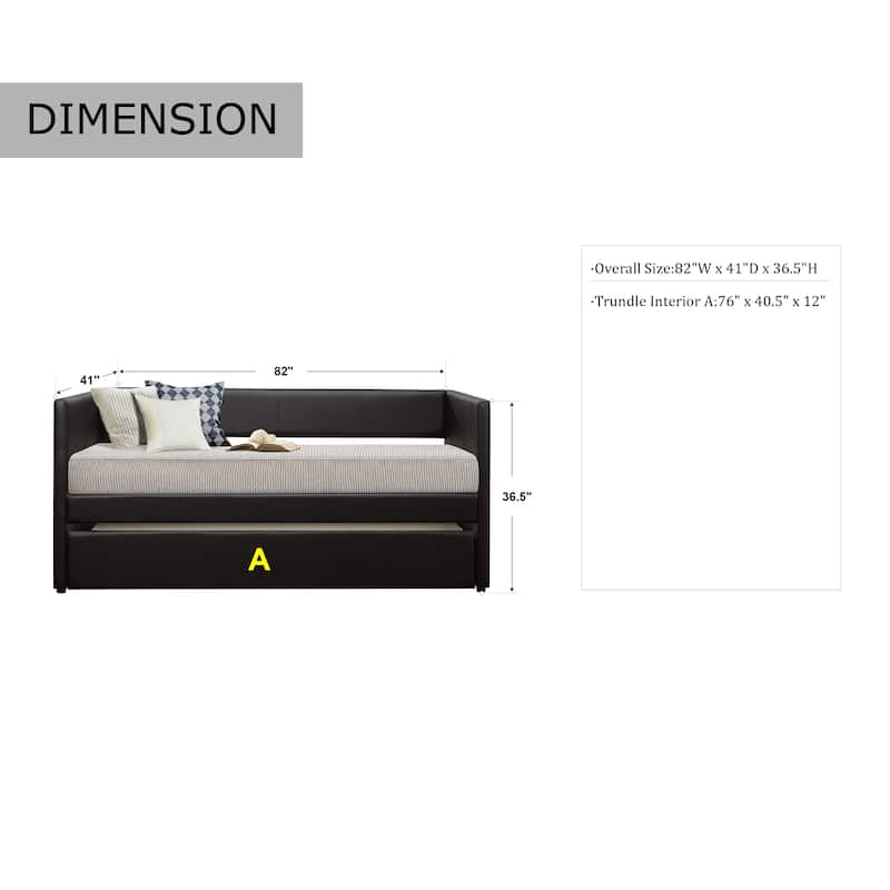 Elon Upholstered Daybed with Trundle
