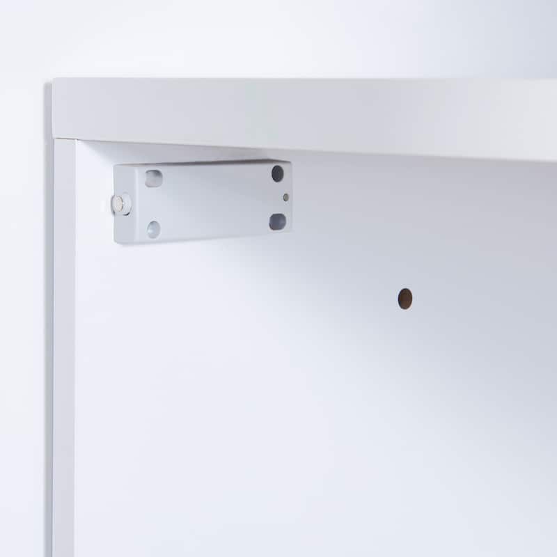 Twin Size Murphy Bed with Open Shelves and Storage Drawers