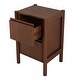 preview thumbnail 5 of 7, Solid Wood Bedside Table, 2 Drawer Mid Century Modern Nightstand with Storage for Bedroom, Living Room, Walnut