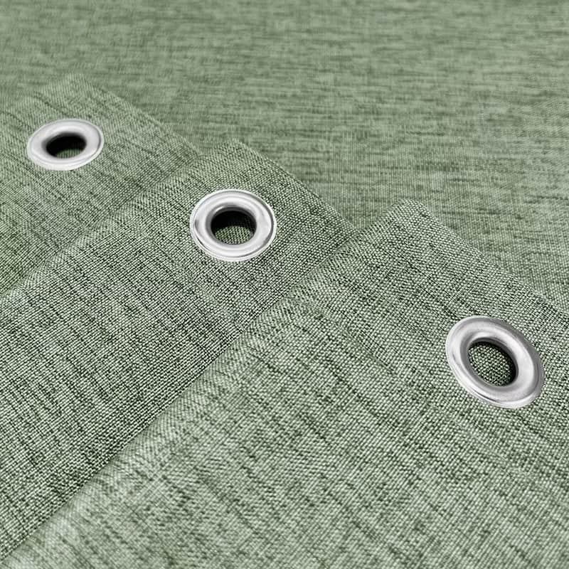 Linen Texture Shower Curtain with 12 Plastic Hooks Included