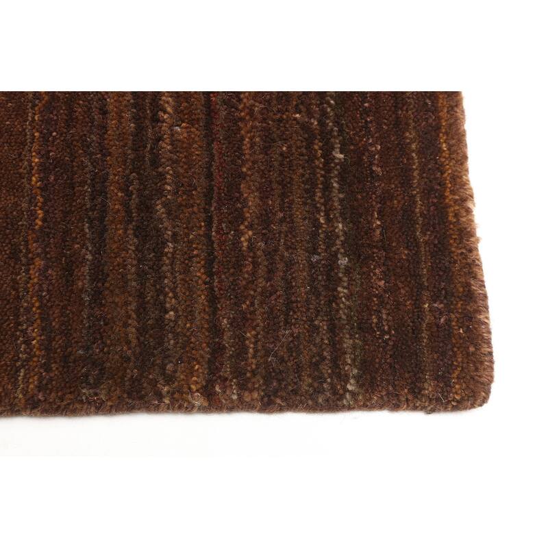 ECARPETGALLERY Hand Loomed Kashkuli Gabbeh Brown Wool Rug - 3'11 x 6'0