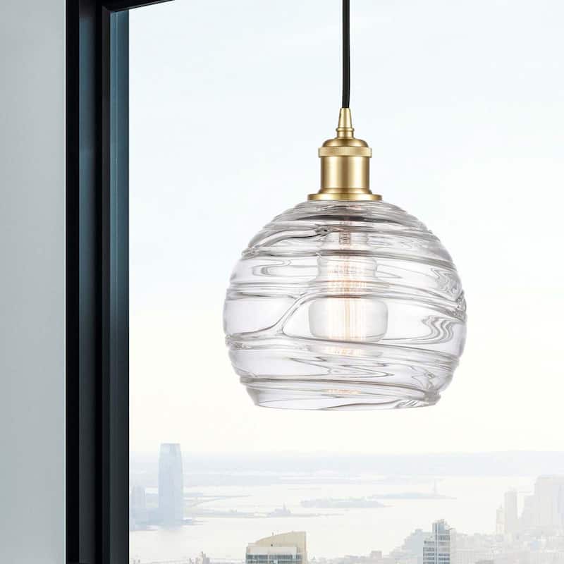 Innovations Lighting Ballston Athens Deco Swirl - 1 Light 8" Cord Hung Mini Pendant