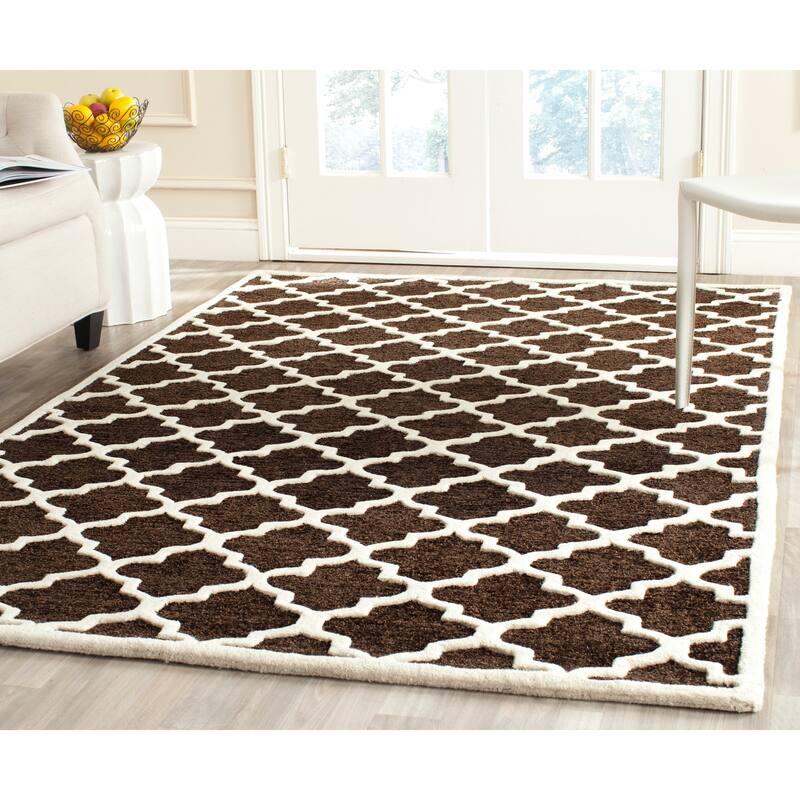 SAFAVIEH Handmade Precious Melanya Modern Polyester Rug - 5' x 8' - Dark Brown