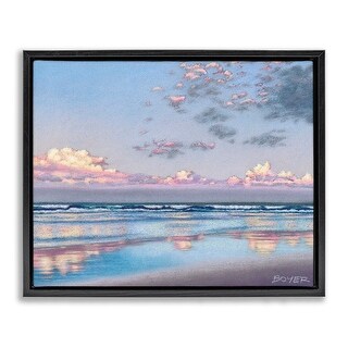 Stupell Nature's Poetry Seascape Framed Floater Canvas Wall Art - Bed ...