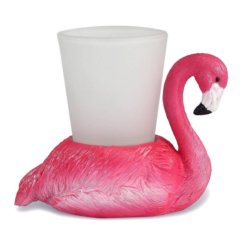 CoTa Global Cool Flamingo Shot Glass – Novelty Glassware - 4Lx2Wx3H inches