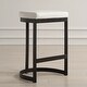 preview thumbnail 2 of 6, Uttermost Ivanna White Counter Stool - 14.5"D x 18"W x 26"H