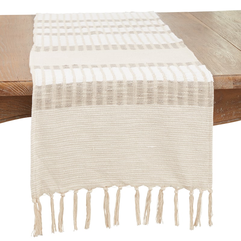 Contemporary Classic Stripe Table Runner - 16"x72" - 16"x72"