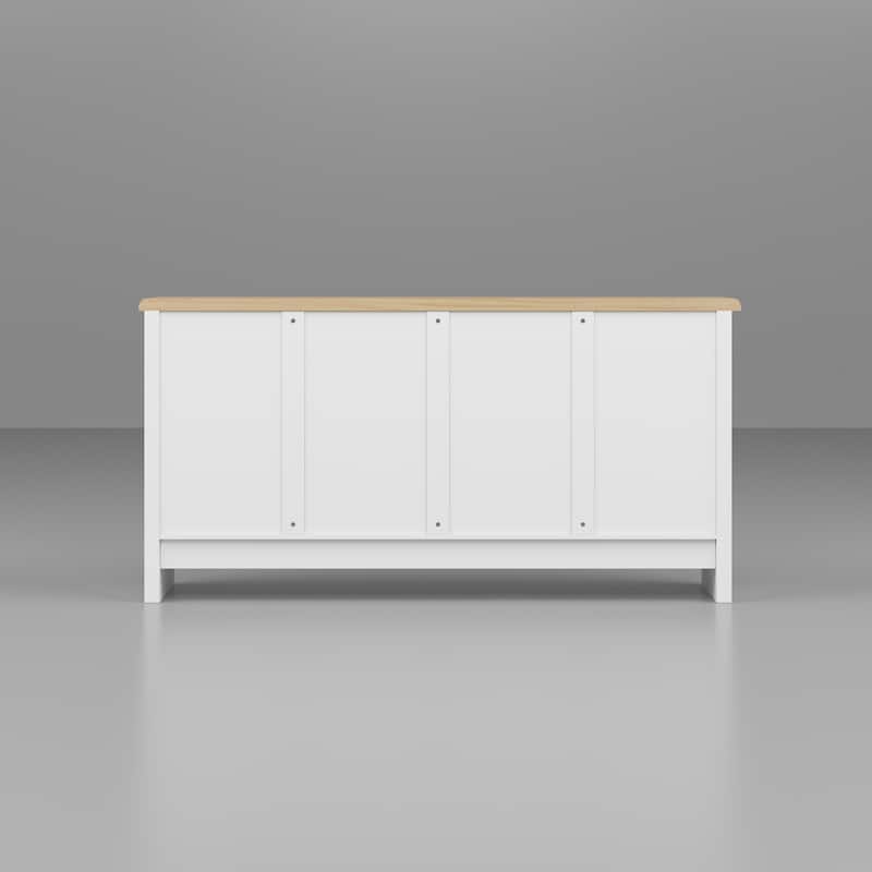 Luxury White and Gold 12-Drawer Dresser with Pine Wood Top Elegant Storage Cabinet for Bedroom or Living Room