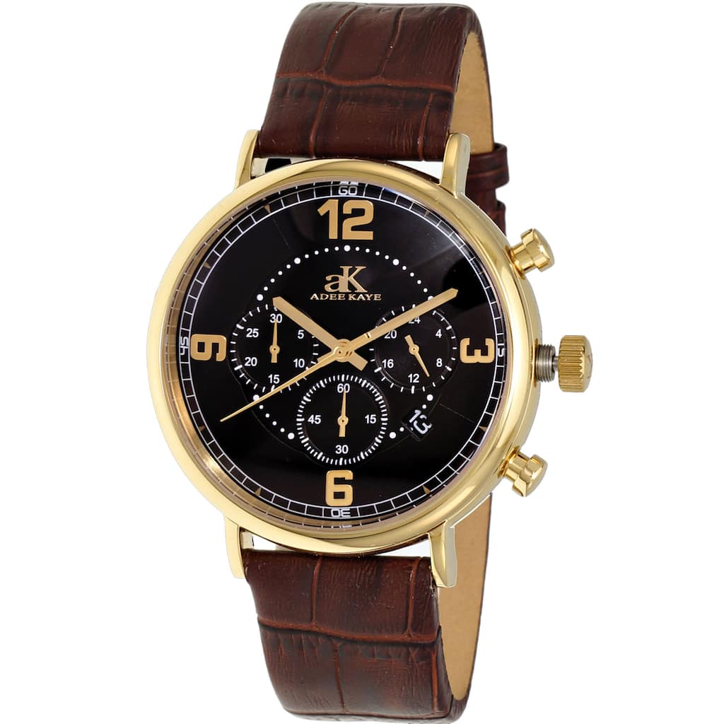 Adee Kaye Men's Mano Black Dial Watch - AK6178-MGBK_BN - 6 (36)