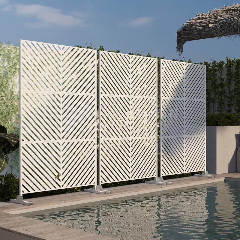 2Set Patio Outdoor Privacy Metal Screens and Panels