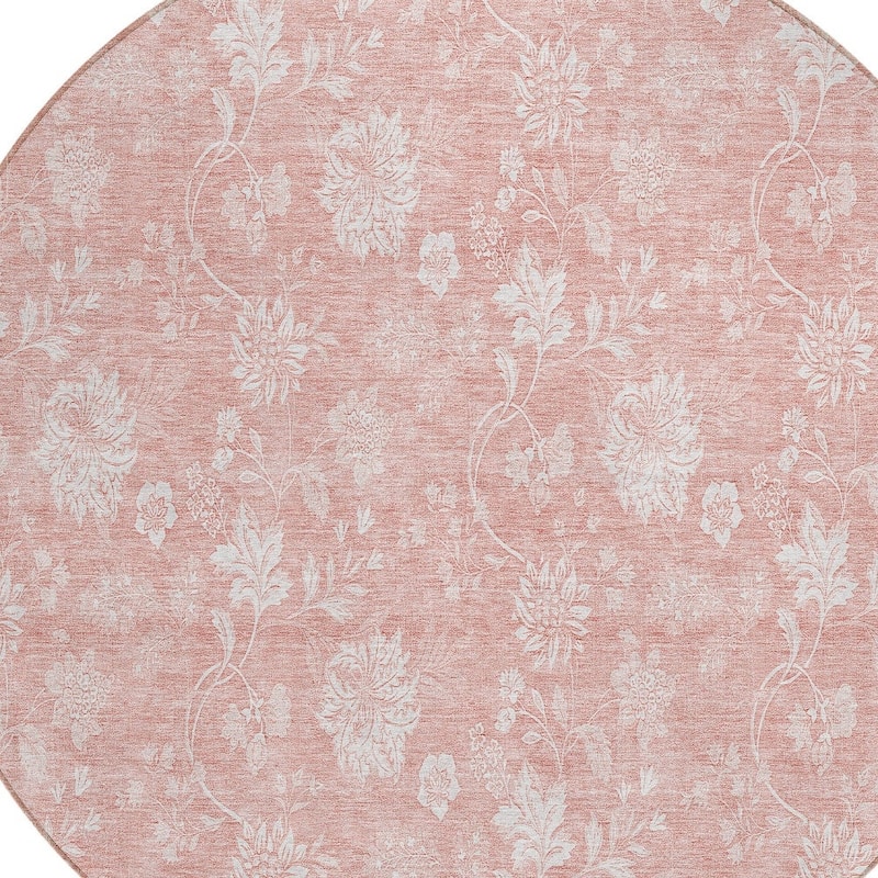 HomeRoots Floral Transitional Rectangle Outdoor Rug