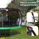preview thumbnail 6 of 12, 14ft Green Round Outdoor Trampoline with Safety Enclosure Net and Ladder