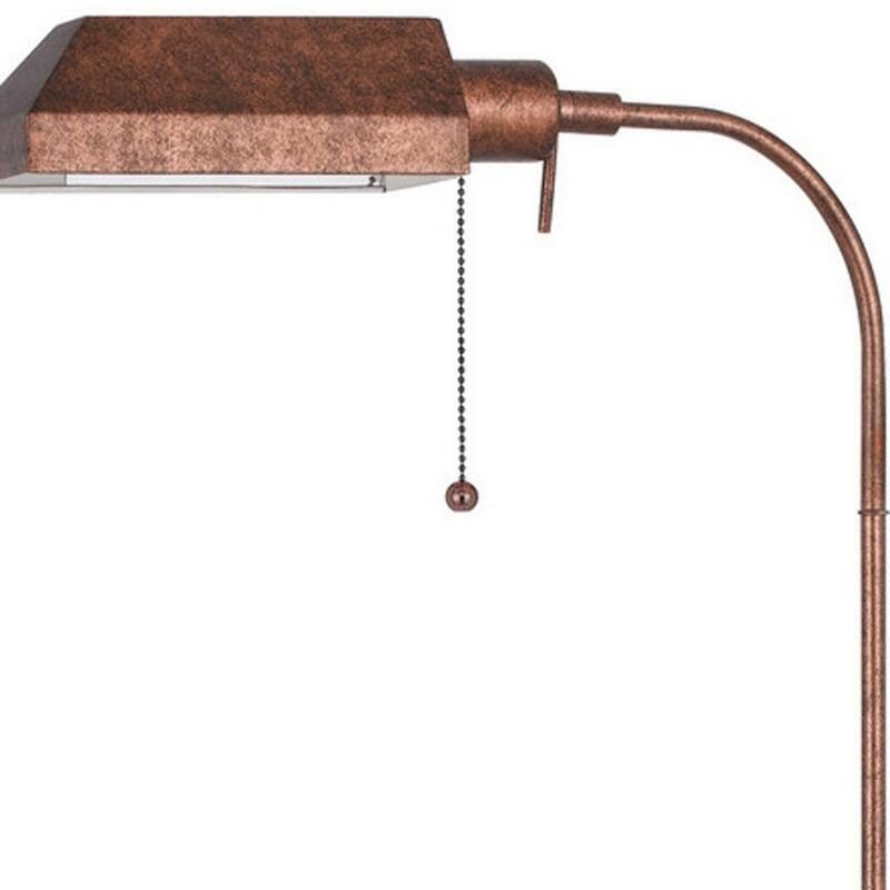 57 Inch Adjustable Floor Lamp with Square Metal Shade for Living Room