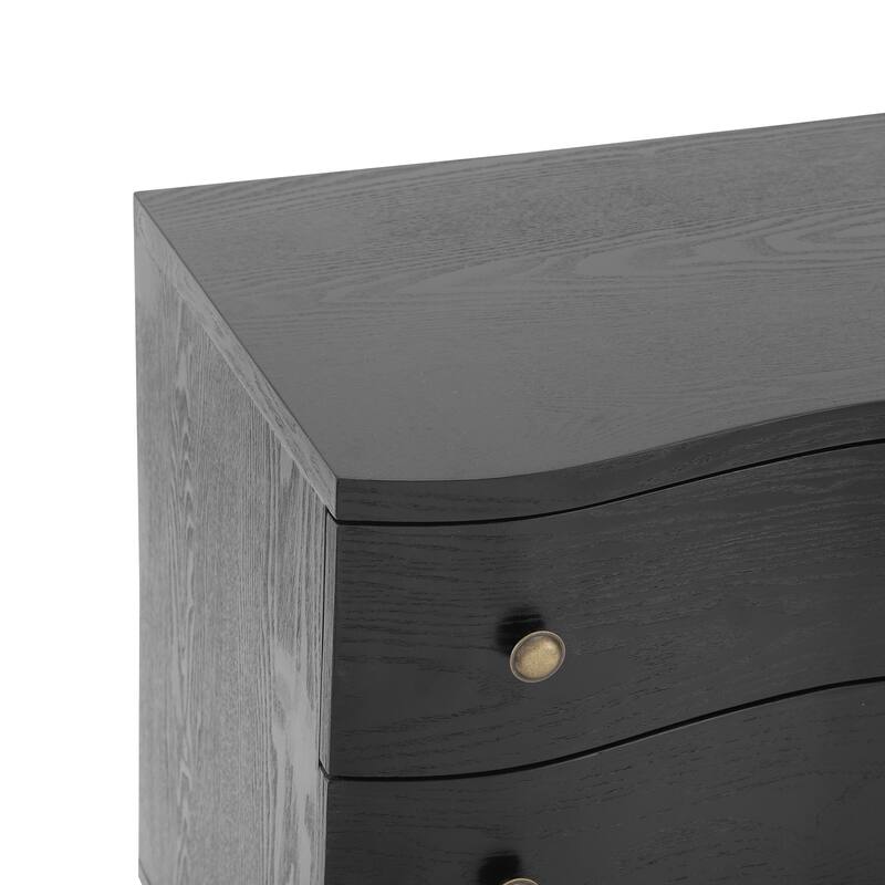 Christopher Knight Home - Modern Minimalist 23.62" Nightstand with Roller Glide Drawers & Solid Wood Legs, Versatile Home Use