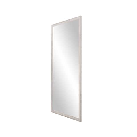 BrandtWorks Farmhouse Gray and White Full Length Decorative Floor Mirror - 29.5" x 68.5"