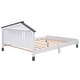 preview thumbnail 7 of 11, Full Size Wood Platform Bed with House-Shaped Headboard