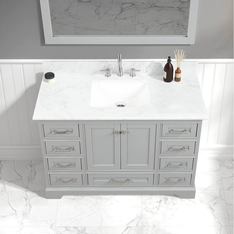 Blossom Copenhagen 48" Solid Wood Bathroom Vanity w/ Marble Top & Sink