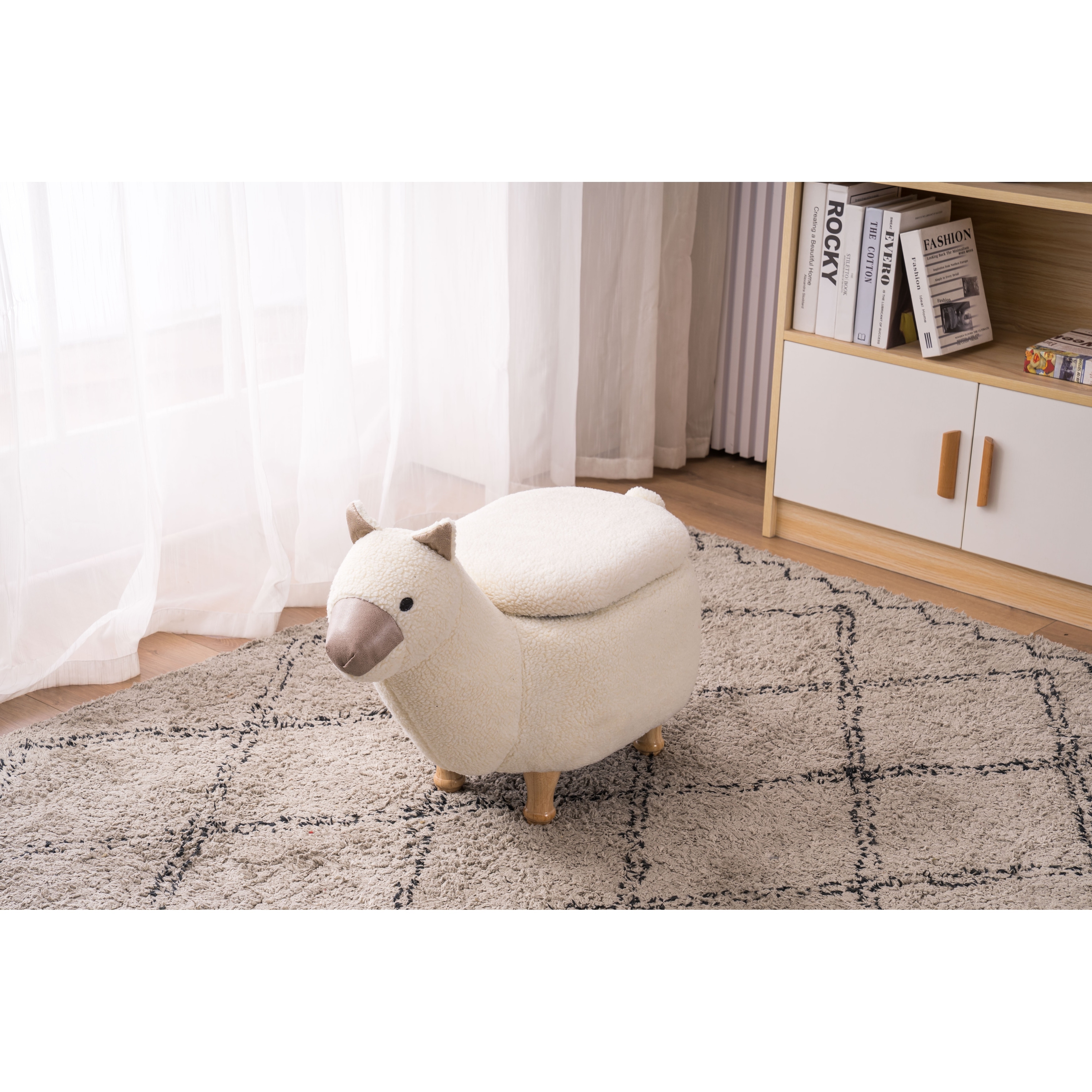 Animal Llama Kids Indoor Storage Ottoman