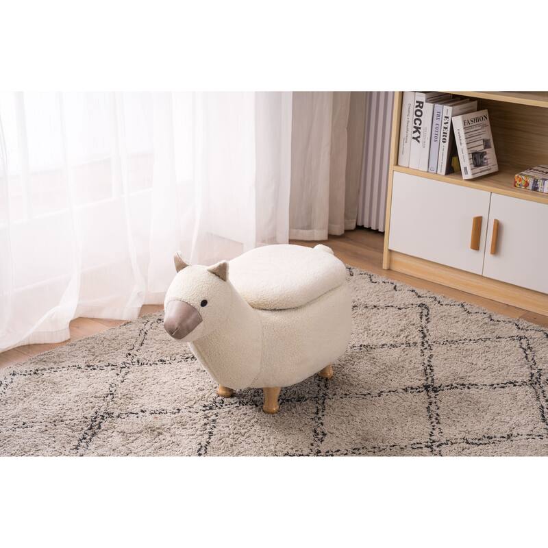 Animal Llama Kids Indoor Storage Ottoman