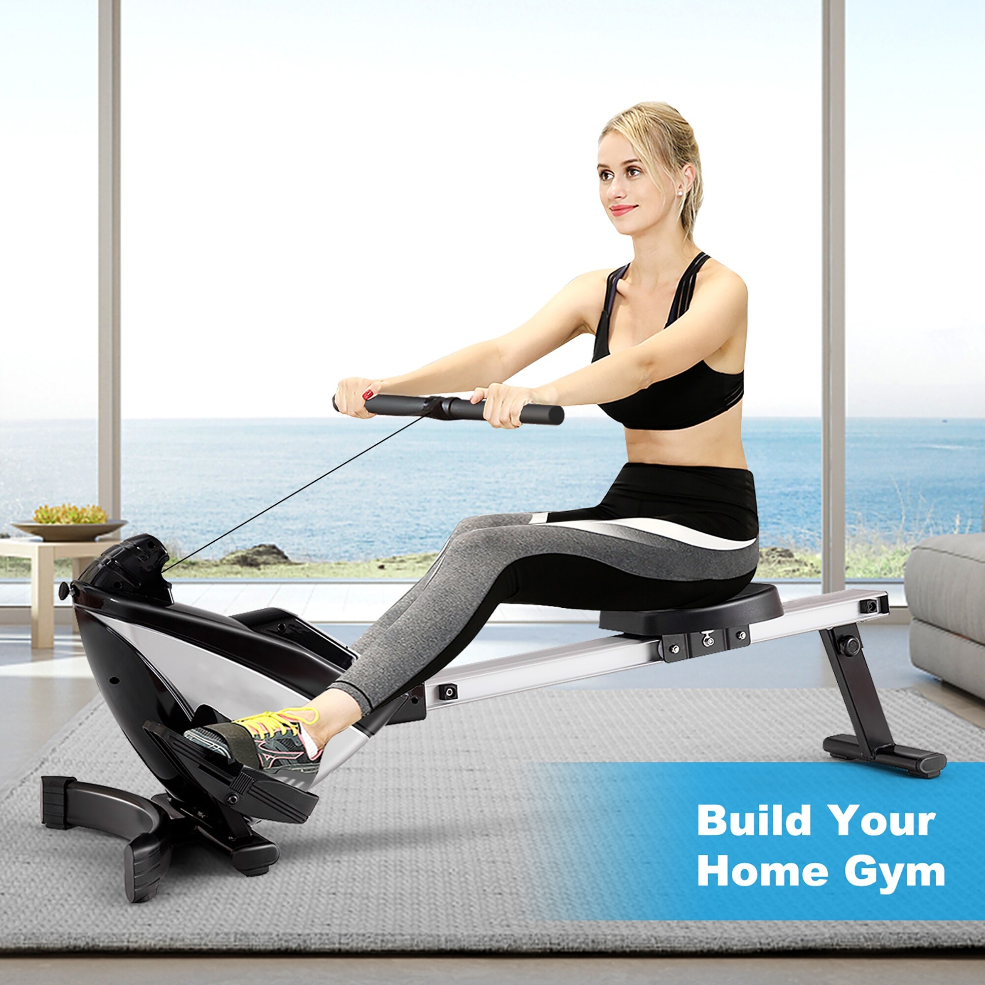 Costway health fitness water rowing machine outlet