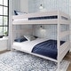 preview thumbnail 8 of 20, Max and Lily Farmhouse Queen over Queen Bunk Bed White Wash