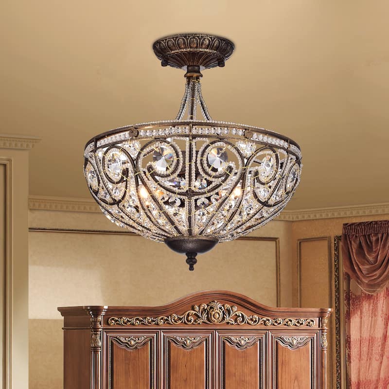 Drake 3-light Modern Roman Chandelier - Brown