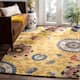 SAFAVIEH Handmade Blossom Nelia Modern Floral Wool Rug - 5' x 8' - Gold/Multi