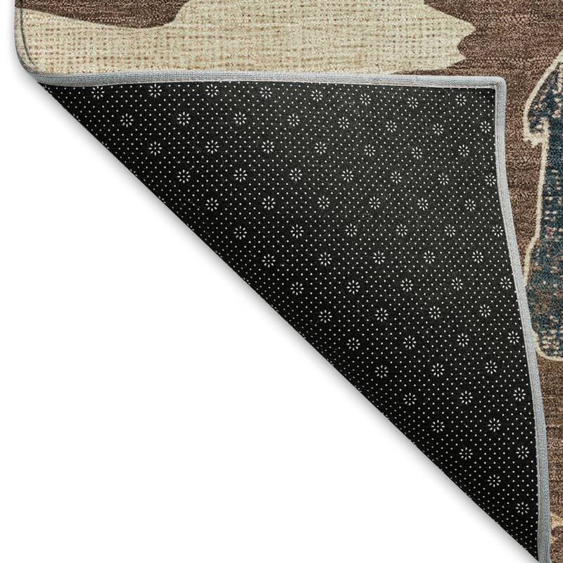 Machine Washable Indoor/ Outdoor Modern Bear Chantille Rug