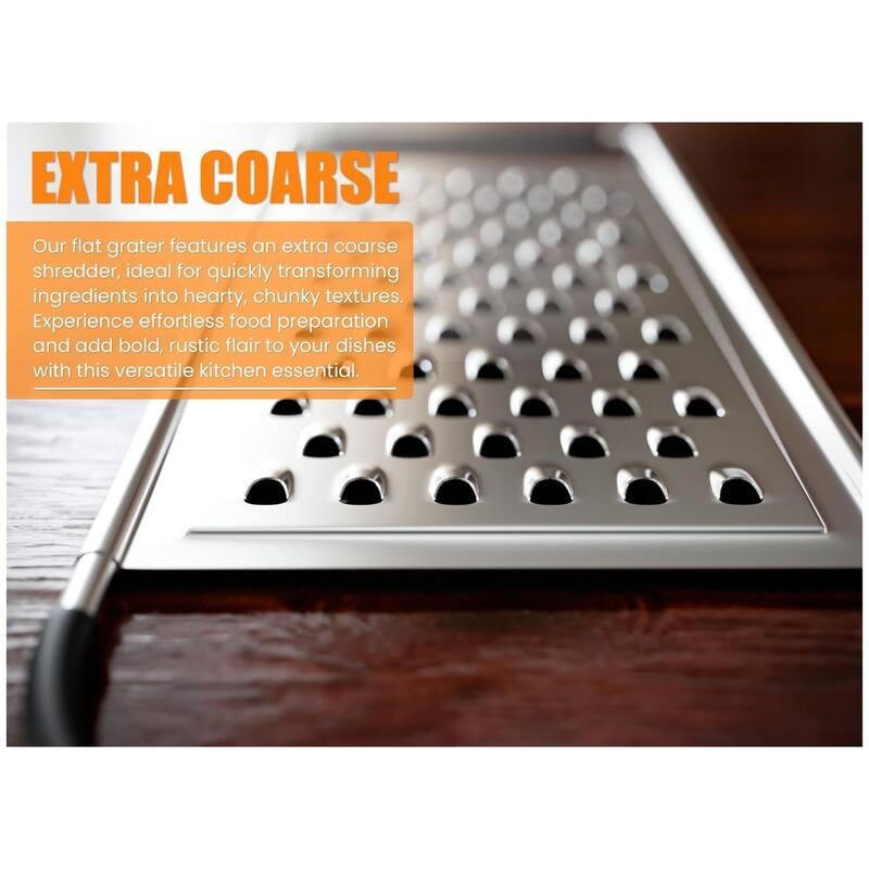 Stainless Steel Flat Grater Extra Coarse Handheld