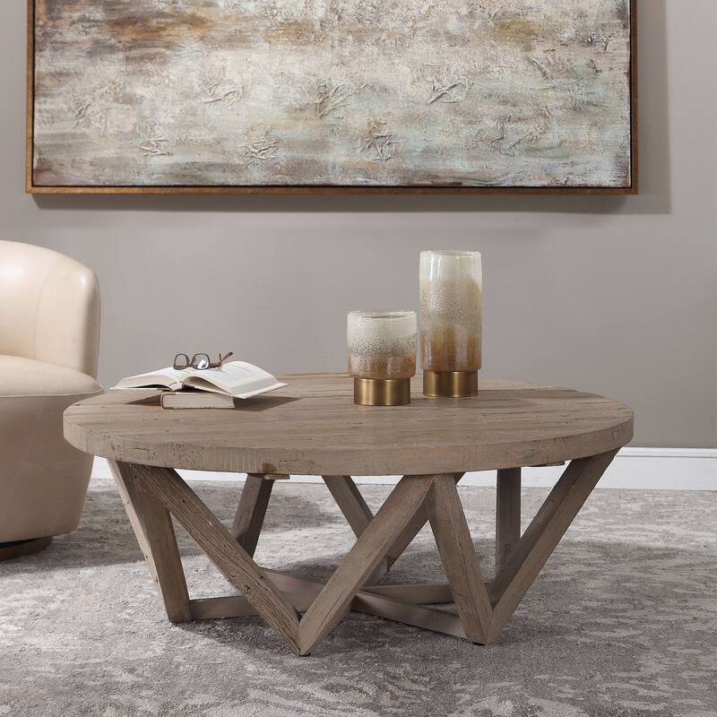 Uttermost Kendry 48" Diameter Java Wood Coffee Table