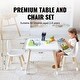 preview thumbnail 4 of 9, White Wooden Kids Toddler Multi-Activity Table and Chair Set Perfect for Child Room or Playroom or Daycare