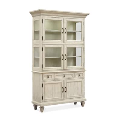 Magnussen Home Newport Alabaster Dining Cabinet - 48"Wx 18"D x 80"H