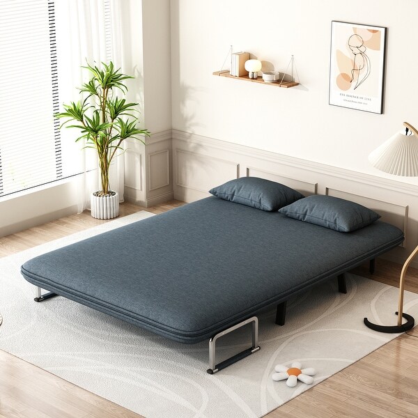 Convertible Tri Fold Sofa Bed with Adjustable Backrest Pillow Leisure Chaise Lounge Couch Bed Bath Beyond 38379221