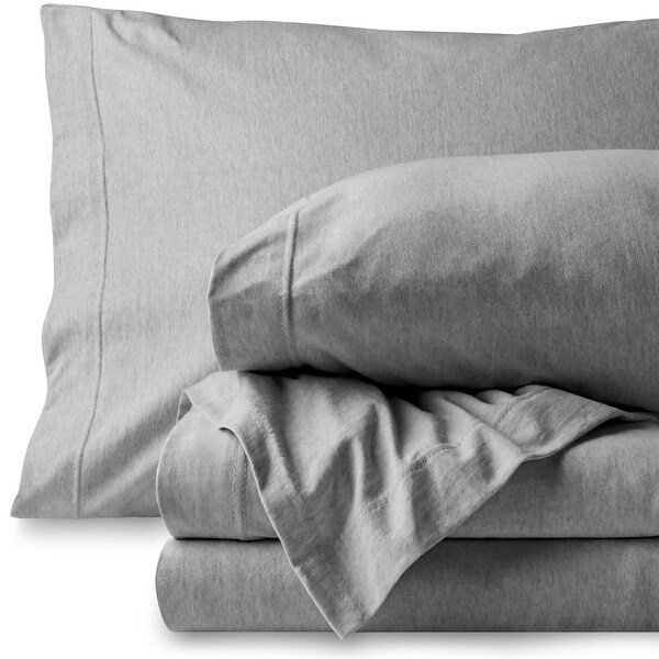 Bare Home 100% Jersey Cotton Sheet Set, Breathable & Deep Pocket. Opens flyout.