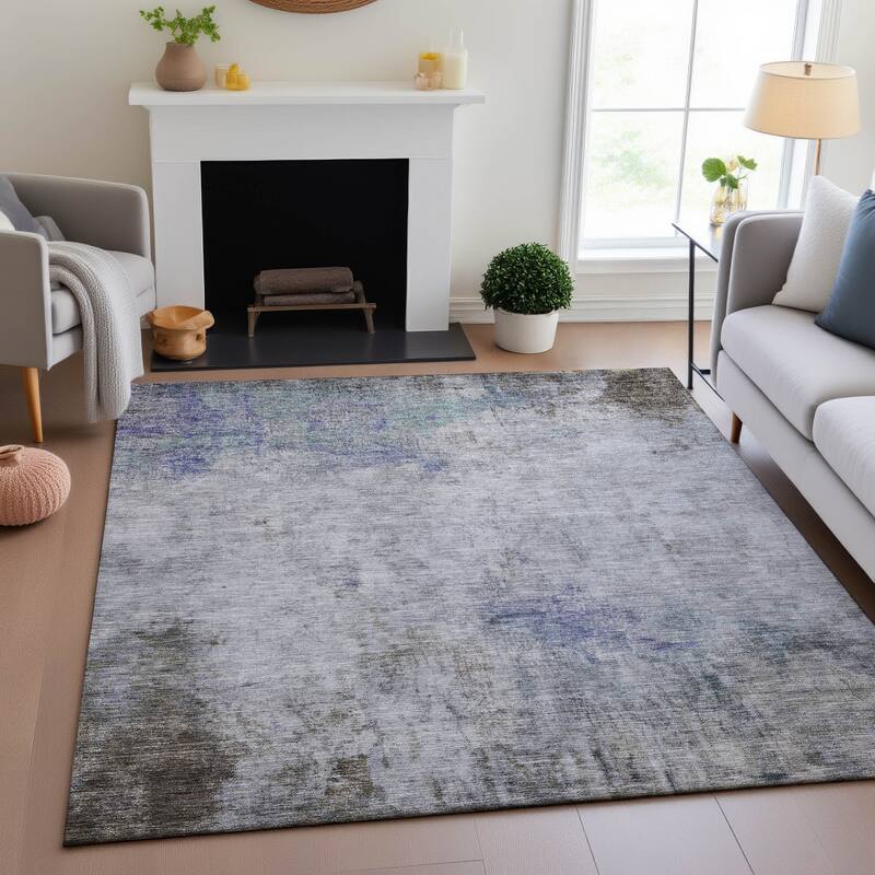 Premium Washable Super Soft Abstract Modern Mayfield Rug - Brown - 5' x 7'6"