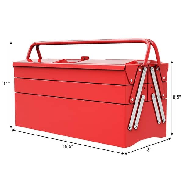 20 Portable 5 Trays Mechanic Garage Steel Cantilever Tool Box - 19.5 x  8.1 x 11 - Bed Bath & Beyond - 28795230