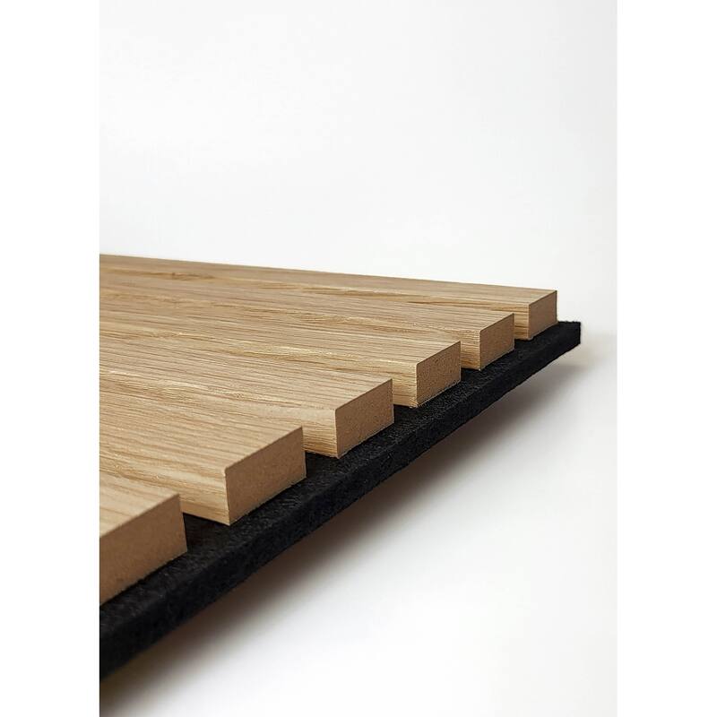 WallPops Acoustic Slat Wood Tile Natural Wall Panels