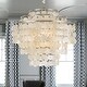 preview thumbnail 6 of 4, Brielle 4 Light Antique Silver Chandelier - 18'' W x 22'' H