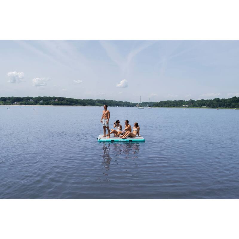 Luxe Inflatable Dock with Traction Pad and Ladder - 8' x 5'