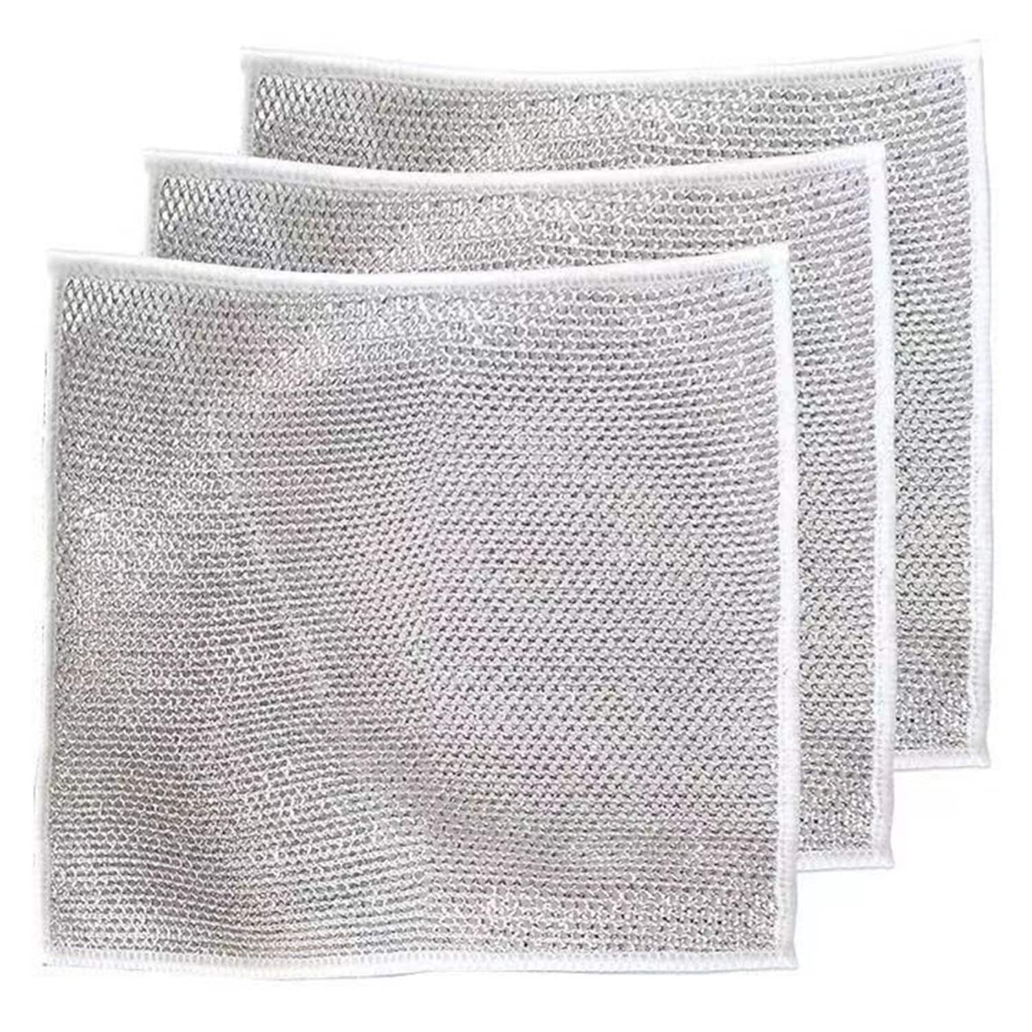 Multipurpose Wire Dishwashing Rags for Wet and Dry