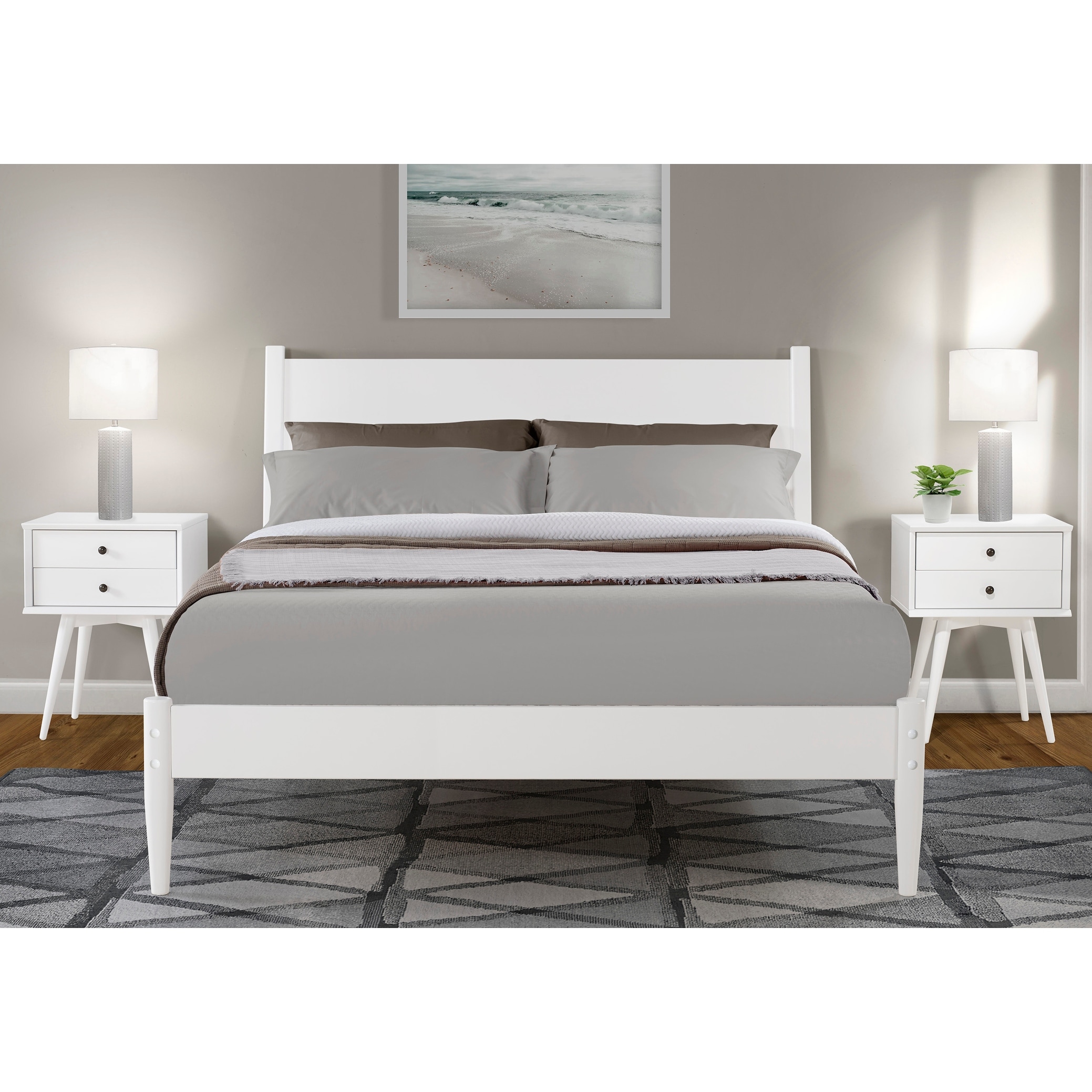 Mid-Century Panel Bed