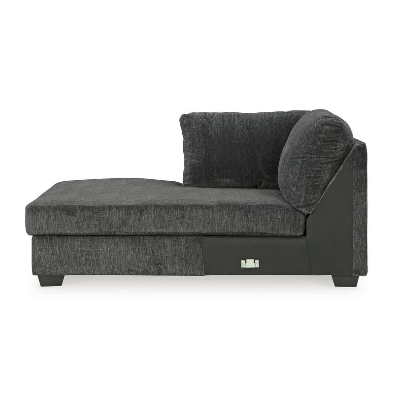 Signature Design by Ashley Biddeford Gray 2-Piece Sectional with Chaise - 120"W x 75"D x 40"H