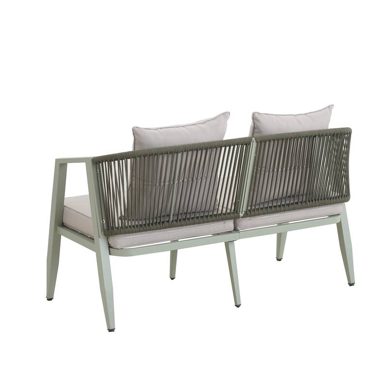 Roomfitters 4 Pcs Modern Outdoor Seating Set, Durable and Comfortable Patio Furniture Set for Backyard, Poolsides