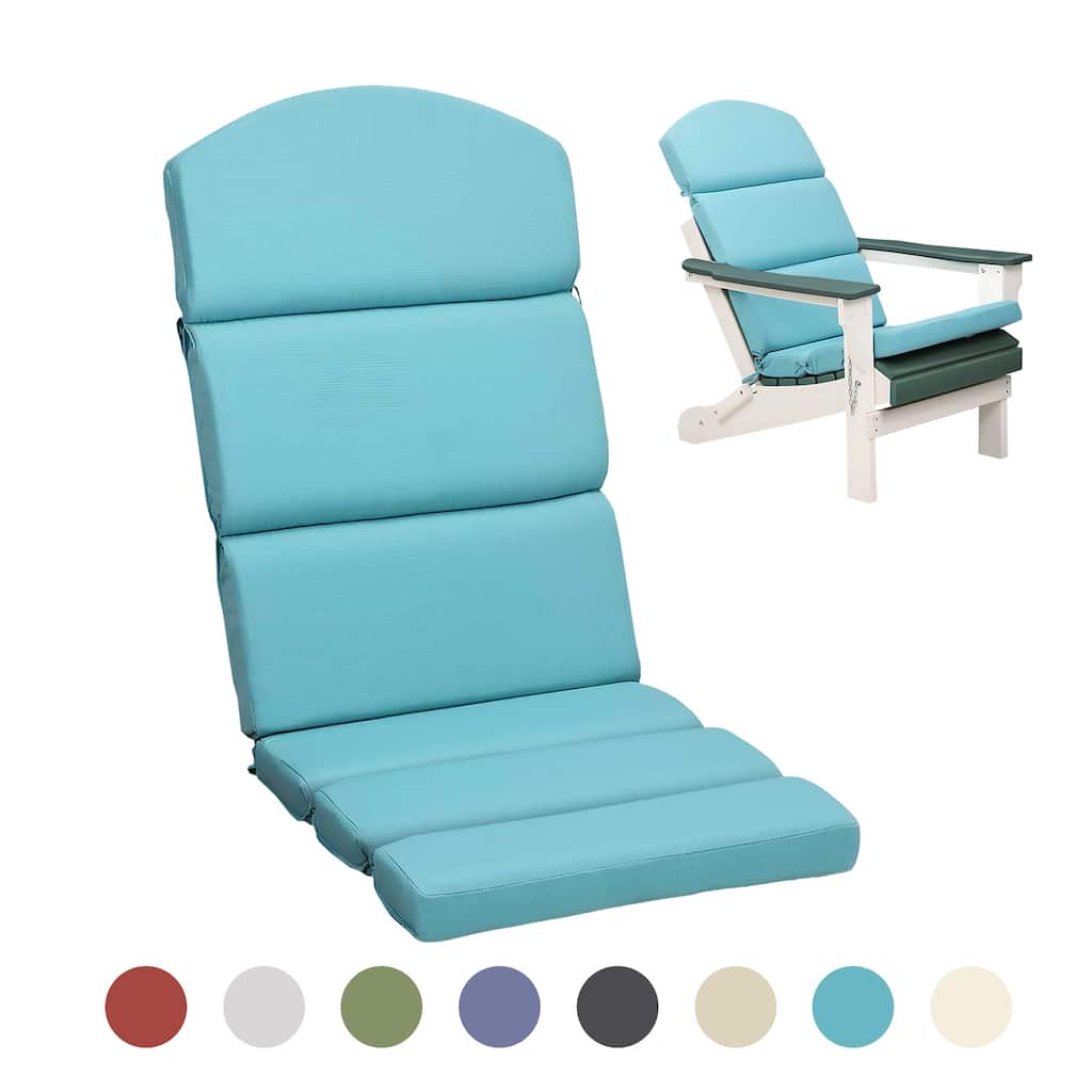 Aoodor Patio Chair Cushion Set of 2 - High-Back Adirondack Patio Cushions with Ties
