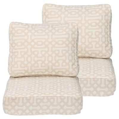 Aoodor 24x25x6 Inch Outdoor Patio Chair Cushions Set, Weather-Resistant Sunbrella Fabric Outdoor Cushion, Set of 2 - 24"x25"