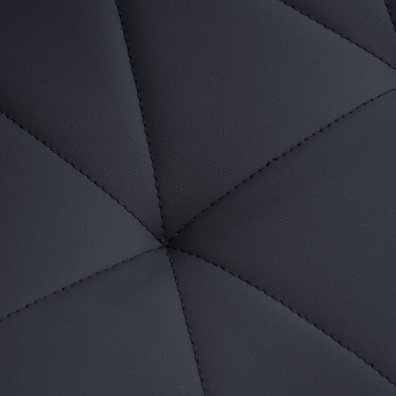 Set of 2 Modern Adjustable Height Bar Stools Padded PU Leather Swivel Stools