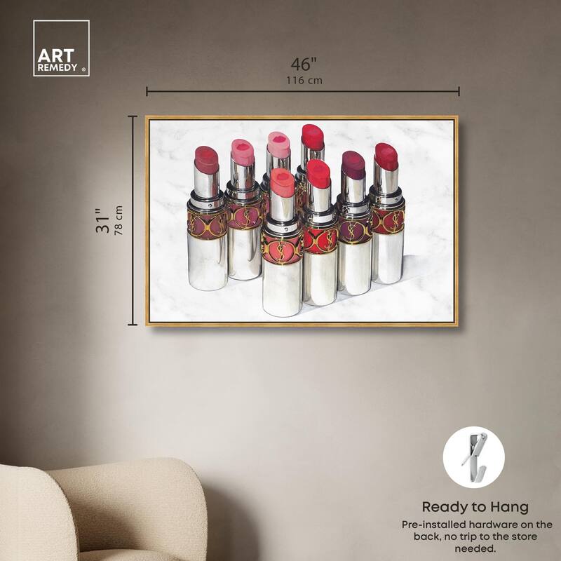 Doll Memories - Lipsticks 22 Canvas by Art Remedy